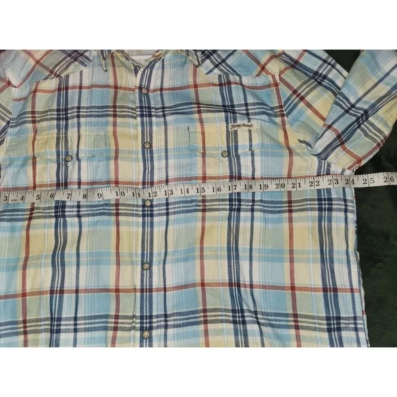 Lucky Brand Western Button Up Shirt Men's XL Pearl Snaps Long Sleeve Plaid - Picture 6 of 8